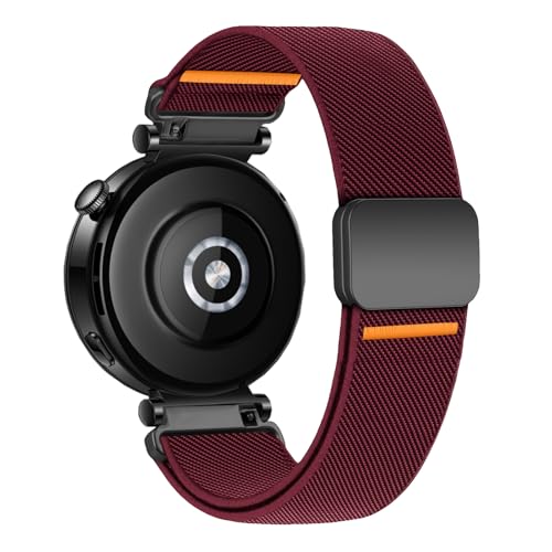 Image of Elastic Nylon Bands for Garmin Venu 3S 2S /Venu 4 41mm /Vivoactive 4S /Vivomove 3S /Forerunner 265S /255S Band Women,18mm Quick Release Magnetic /Parachute Buckle Stretchy Nylon Sport Watch Strap