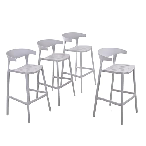 El mejor review de Barra de cocina precio tabla con los diez mejores. 34 EKE 4 Bancos Altos para Barra Desayunador para Cocin Minimalista Banco para Cocina para Barra de Cocina Resistentes (Gris)