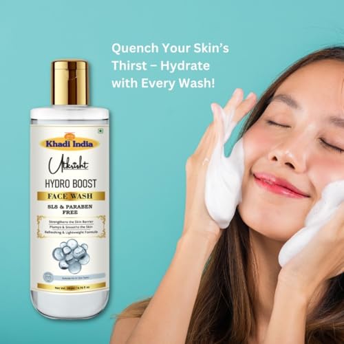 Image of Khadi Hydro Boost Face Wash 200ml | Hyaluronic Extract & Antioxidants | For Soft & Supple Skin | Deep Cleansing for Hydrated Skin | SLS & Paraben Free | All Skin Types | Men & Women