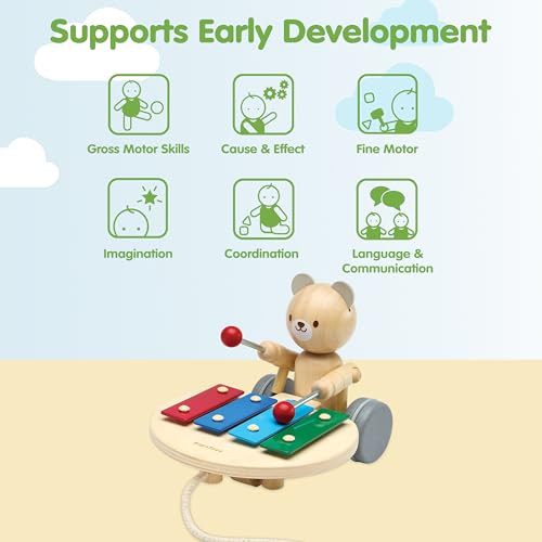 Image of PlanToys Pull-Along Musical Bear (5271)