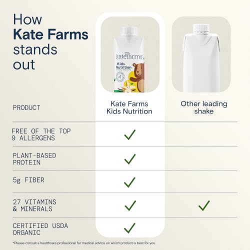 Image of KATE FARMS Kids Nutrition Shake, Vanilla, 8g Protein, 12 Pack