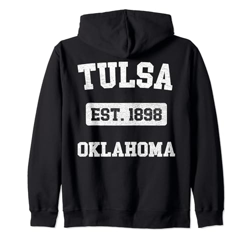 Recuerdo vintage de Tulsa Oklahoma OK Est. 1898 Sudadera con Capucha
