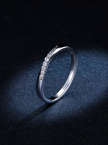 Bague argent 925 et oxyde de zirconium pour alliance de mariage - 3