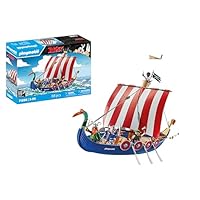 Playmobil | Asterix | Pirate Ship | Asterix Playset | Pirate Ship Toy | Asterix and Obelix | Adventure Toy for Kids Ages 5 and Up | 71888