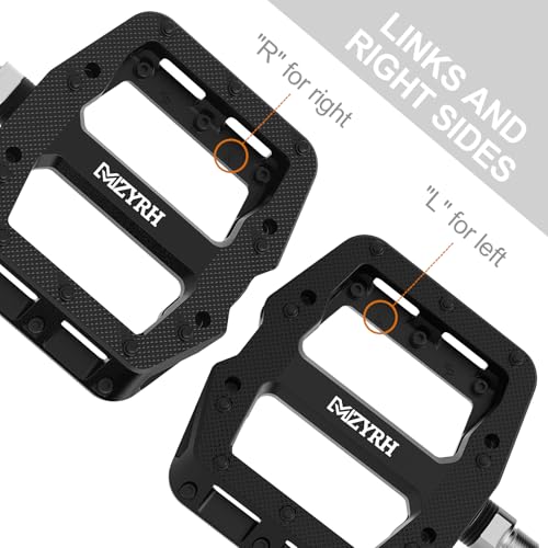 MZYRH MTB Pedals Mountain Bike Pedals Lightweight Nylon Fiber Bicycle Platform Pedals for BMX MTB 9/16"