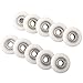 Replacement Shower Door Roller 10 Pack with 19mm, 23mm, 25mm Nylon Wheel Diameter for Glass Shower Doors, Adjustable Door Pulley, White(25mm)