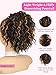 Isaic Ponytail Extension,8 Inch curly ponytail hair extensions, Short synthetic Drawstring Ponytail for Black Women(H4/27B#)