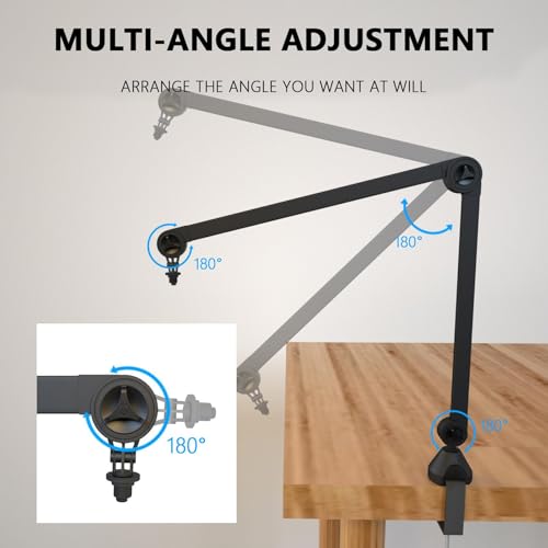 Support pour microphone de bureau pliable et réglable pour réunion - 5