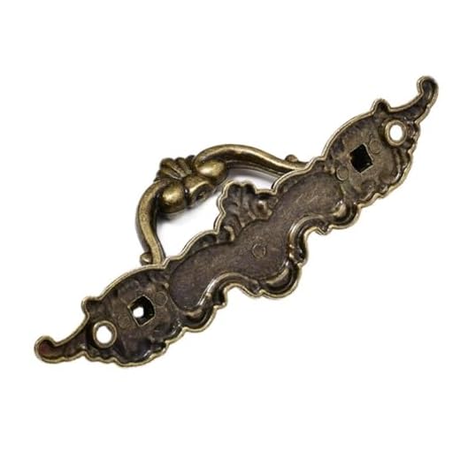 Drawer Handles Bat Screw Bronze Vintage Pulls Easy Installation Zinc Alloy Drawer Ring Pulls Wood Case(33g)