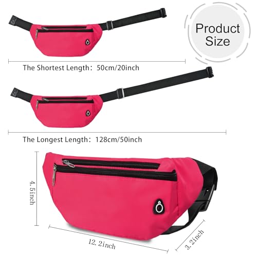 Image of Fanny Pack for Women Men,Crossbody Fanny Pack Water Resistant Sports Waist Bag Pack, Belt Bag for Travel Hiking Running