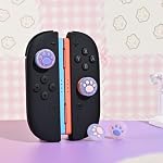 DLseego Poignées de pouce conçues pour le commutateur Nintendo 2 (2025), Soft Silicone Bling Joycon Contrôleur analogique Protection antidérapante 4 PCS Bouton Joy Con Bouchons de joystick Couvre - Violet rose
