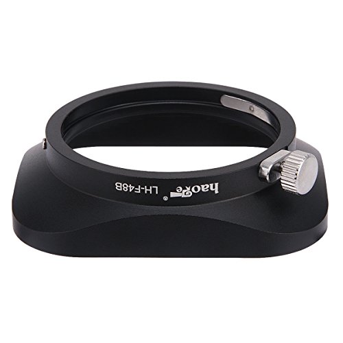 Haoge Lh-F48B Square Metal Lens Hood Shade For Olympus M.zuiko Digital 17Mm F1.8 17 1.8 Lens Replace Olympus Lh-48B Black #TOP4