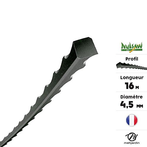 Hilo Nylon nylsaw 4,5 mm x 16 M dentados Blister par 5 – Pieza Neuve