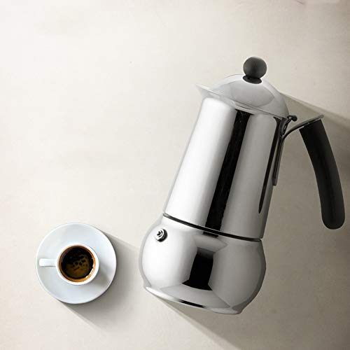 OQHAIR Mokka-Kanne, Moka-Kanne, Edelstahl, Hand-Mokka-Kaffeemaschine, Espresso-Kaffee, Mokka-Kocher, Herd-Kaffeemaschinen (Farbe: Silber, Größe: 6 Tassen) (Silber 6 Tassen) 4 OQHAIR Mokka-Kanne, Moka-Kanne, Edelstahl, Hand-Mokka-Kaffeemaschine, Espresso-Kaffee, Mokka-Kocher, Herd-Kaffeemaschinen (Farbe: Silber, Größe: 6 Tassen) (Silber 6 Tassen)