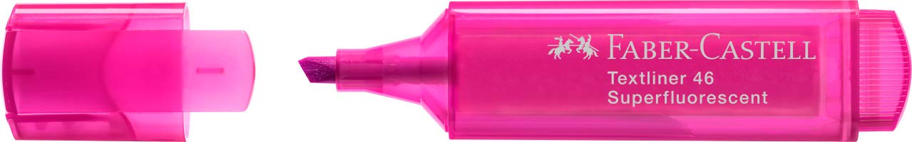 Faber-Castell Textliner 46 Textmarker Superfluorescent Pink, 50 Stück