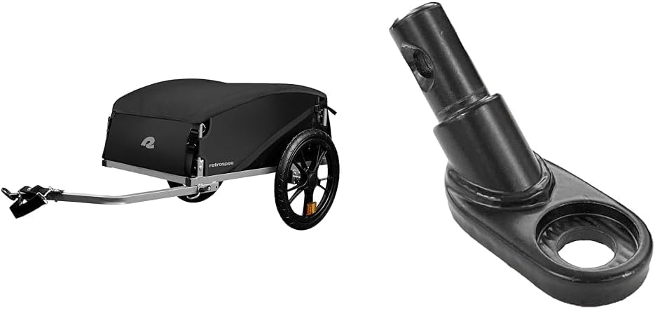 Retrospec Rover Hauler Cargo Bike Trailer with Folding Frame  Weather Resistant Fabric, Large Cargo Carrier, Fits 20” - 29” Bicycle Wheels