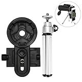 occer Universal Telescope Smartphone Adapter with Tripod Mount,Cell Phone Adapter Compatible with Monocular,Binoculars,Spotting Scopes, Microscope & Image Capturer Support Eyepiece Diameter 26 to 46mm