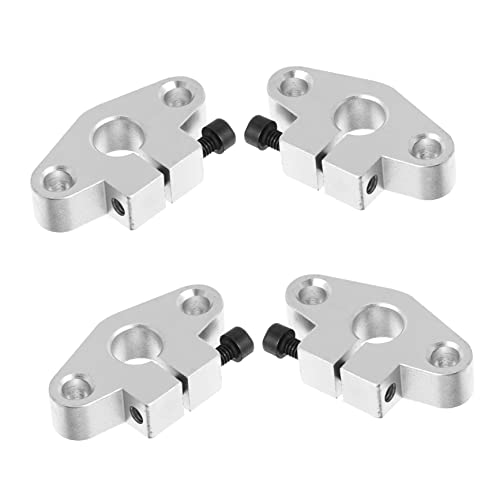 Gatuida 4pcs Aluminum Alloy Linear Clamping Rod Rail Guide for Printer Accessories Optical Fixed Seat Guide Rail Support