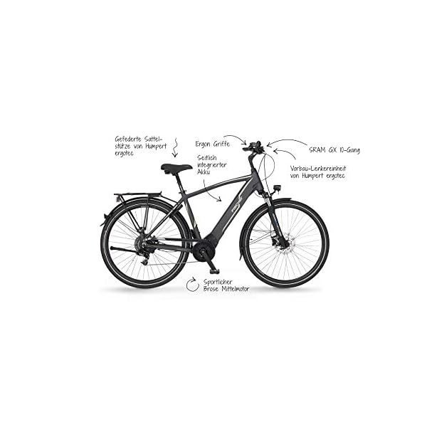 Fischer E-Bike Trekking VIATOR 5.0i, Elektrofahrrad für Damen und Herren, Mittelmotor 50 Nm, 36 V Akku im Rahmen, schiefergrau matt, 28 Zoll – Bild 3