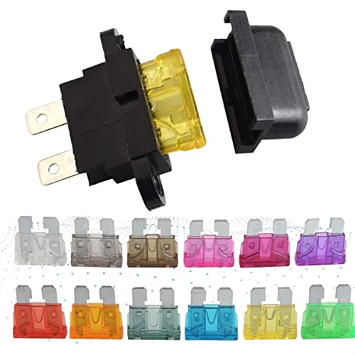5 ensembles étanche Auto Standard porte-fusible moyen + voiture bateau camion lame fusible 3A 5A 10A 15A 20A 25A 30A 35A 40A(30A)