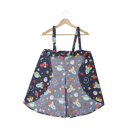 Image of Wakefit Nursing Pillow with Cape for Breastfeeding & Baby Care | 5 in 1 Feeding Pillow with 100% Cotton Removable Cover | Super Soft & Machine Washable | Spaceship