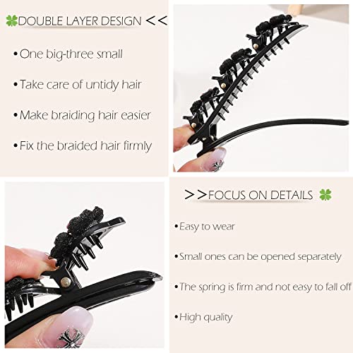12Pcs Sparkling Crystal Stone Braided Hair Clips For Women And Girls, Easily Braided Hair Clips Hair Bands, Shiny Rhinestone Hair Clip, Chopped Hairpin Duckbill Clips #TOP2