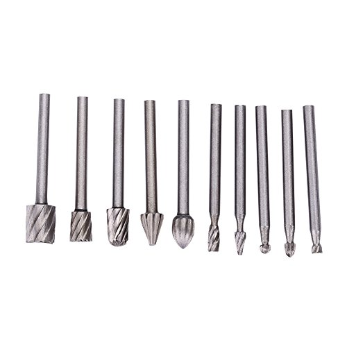 Set de 10 fresas para madera de acero de alta velocidad miniatura 7