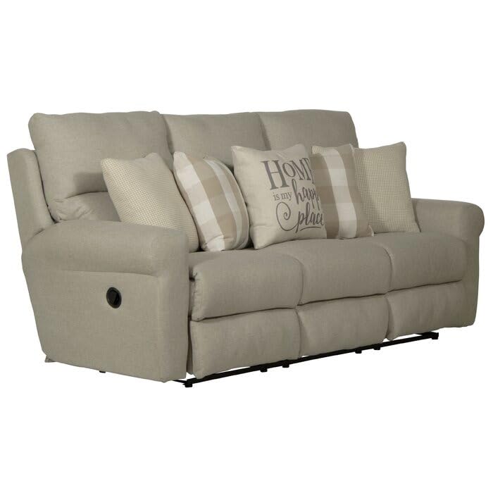 Image of Torque - Avalon 3 Seater Fabric Manual Recliner | Recliner Sofa /Chair for Living Room, Bedroom, Office (Beige) | 1 Year Warranty