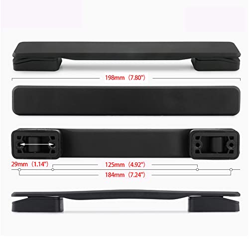 Image of Black Flexible Suitcase Handle Carry Strap Grip Part 7.8 inches B115 Pack of 2