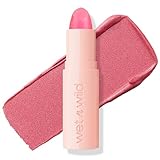 wet n wild Mega Last Rich Satin Lip Color, Rich Creamy Color with Satin Finish, Infused with Vitamin E & Moisturizing Argan Oil, Lightweight, Silky-Smooth, Vegan & Cruelty-Free - Disco Rose