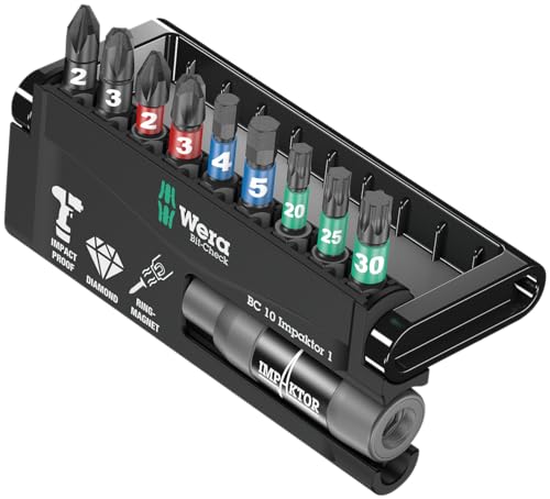 Wera Bit-Sortiment, Bit-Check 10 Impaktor 1, 10-teilig, 05057680001