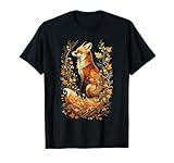 Fuchs in der Natur mit Blumen Designs