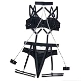 TDXVPB Womens Sexy bodysuit Lingerie with Push Up Bra Bondage Strappy Teddy Babydoll Lingerie (Color : 23-112-13, Size : S)