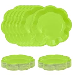 lime green paper plates