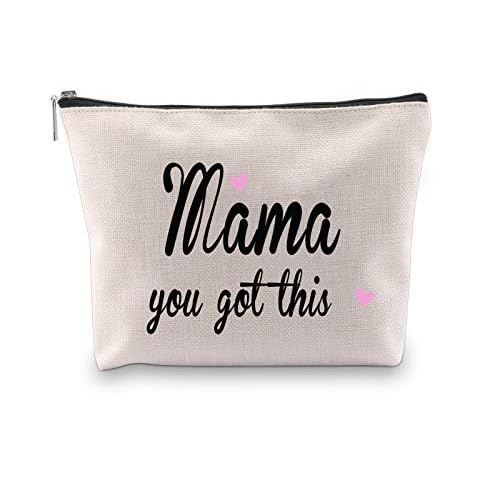 You Got This Mama Gifts Mom Cosmetic Bag Gift for New Mama Travel Bag Funny New Mom Gifts Make Up Pouch Bags (You Got This Mama Gifts) Cover