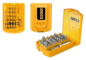 INGCO POWER TOOLS AND HAND TOOLS AKSD08301 Screwdriver Bits Set - Silver, 30 Pieces, Standard