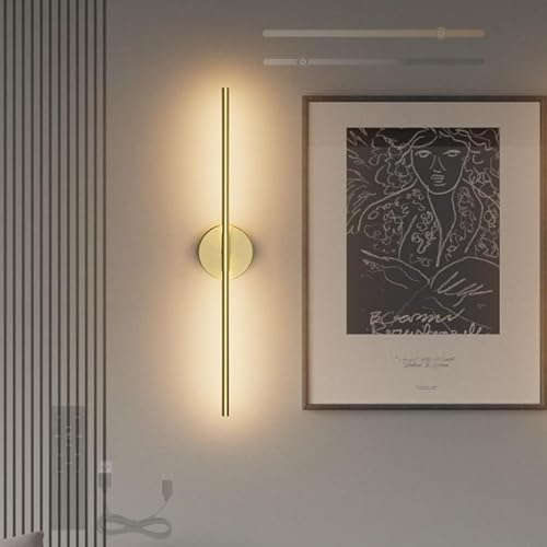 Apliques de pared LED táctiles giratorios con batería recargable dorados