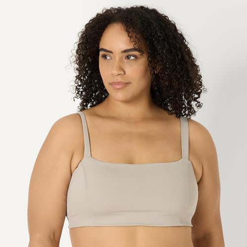 Image of Amazon Essentials Women's Active FormFlex Buttery Soft Light Support Bandeau Sports Bra with Adjustable Straps