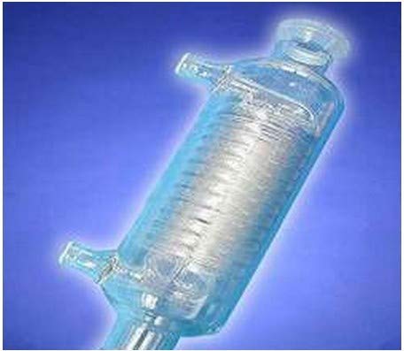 GOWEWhole Type Coil Glass condenser,Glass coil heat exchanger,L=750mm,Diameter 180mm, 1 square meter