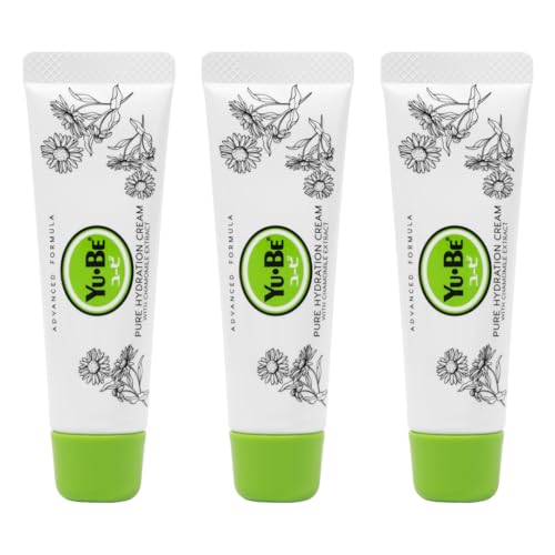 Yu-Be Advanced Formula Pure Hydration Cream Trio - Daily Oil & Fragrance Free Moisturizer to Hydrate & Soothe Sensitive Skin | Moisturizing Lotion Safe for All Skin Types & for Face, Body, & Hands