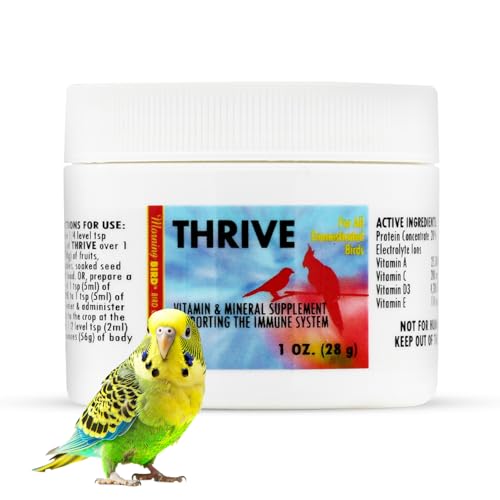 Morning Bird Thrive 1 Oz - Multi-Vitamin Bird Supplement Designed for Immune and Recovery Support - Formulated for Sick or Injured Birds - Protein Supplement and Energy Booster for All Adult Birds