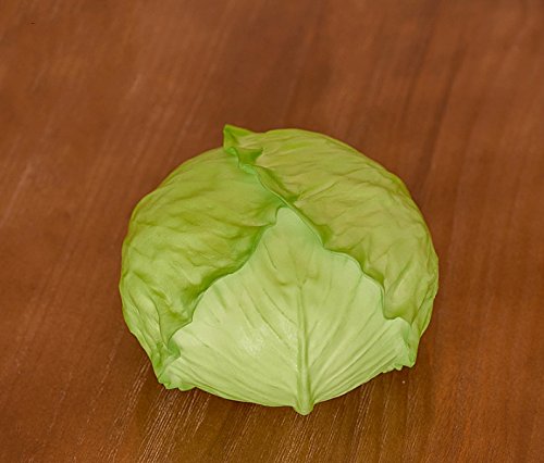 Elegantflower 本物そっくり リアル野菜模型 食品模型 食品サンプル インテリア ディスプレイなどに キャベツ 1個