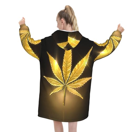 Couverture à capuche cannabis pour vos soirées cocooning canapé