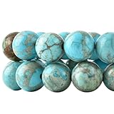 Cuentas sueltas de jaspe imperial de sedimento marino azul claro de 6 mm, piedras naturales sueltas para hacer joyas, diseño y manualidades, 60 piezas de 15 pulgadas