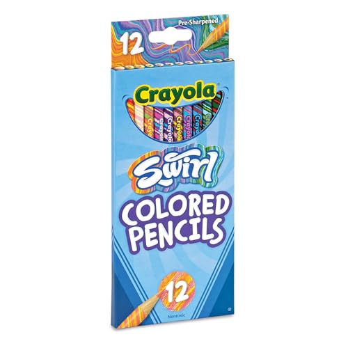 Crayola Swirl Colored Pencils for Kids, 12ct, Cute School Supplies, Ages 3+