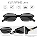 YMRFW Retro Rectangular Sunglasses for Women Narrow Trendy Small 90s Style Square Frame UV Protection Sun Glasses