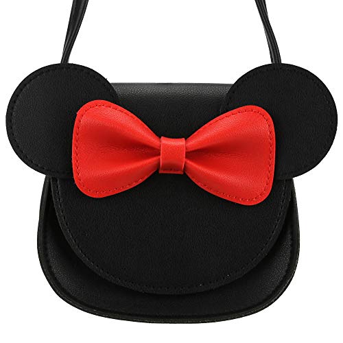 Image of Little Mouse Ear Bow Crossbody Purse,PU Shoulder Handbag for Kids Girls Toddlers