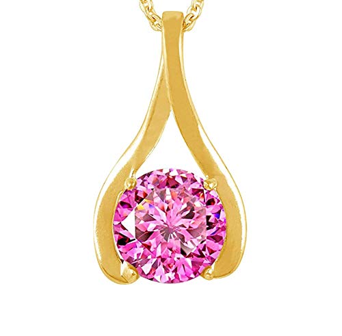 Pendentif zircon rose authentique en argent sterling pour remplacer les bijoux ternes
