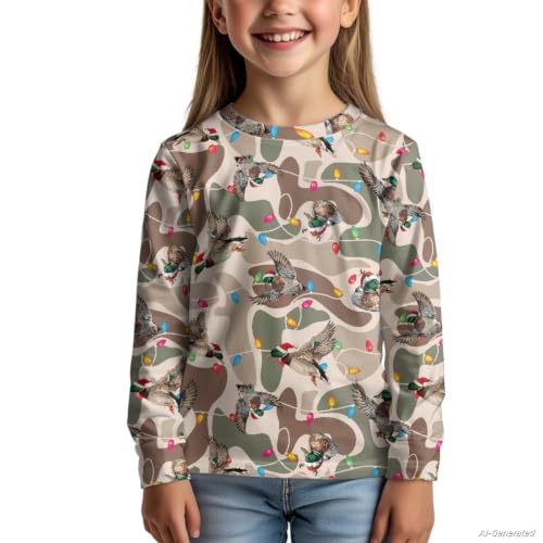 Image of Renewold Boys Girls Tees Kids T-Shirt Long Sleeve Crewneck T Shirts Casual Athletic Tops Clothing for Home School Travel
