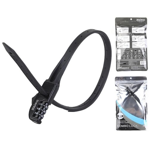 Candado de combinación – Cerradura portátil para adultos – Cerradura ajustable con cremallera multiuso, cerraduras de contraseña, cerraduras de corbata de cable de montaña
